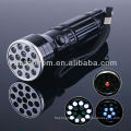 three color led flashlight,white uv and red laser light flashlight